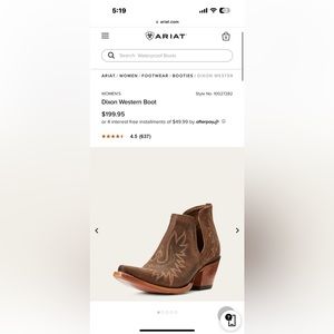 Women’s Ariat Dixon Western Booties